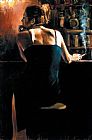 Fabian Perez Famous Paintings - Waiting for a Drink